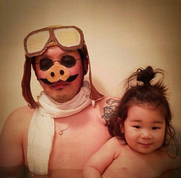 日本父女的沐浴时间