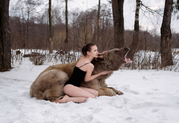 Olga Barantseva 美女与熊的童话故事摄影集3