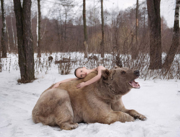 Olga Barantseva 美女与熊的童话故事摄影集9