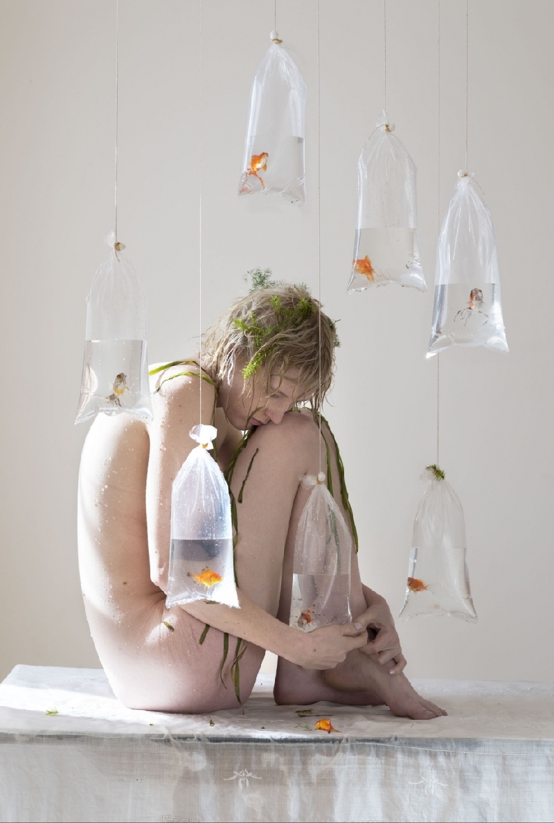 唯美的花艺人像