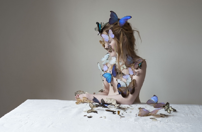 唯美的花艺人像